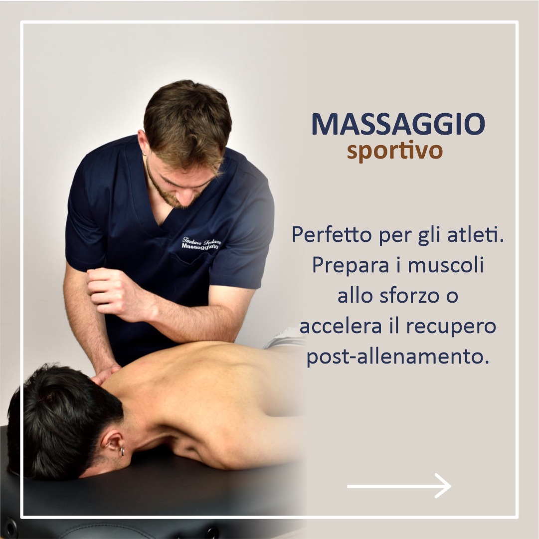 Tindaro Ferlazzo durante una seduta di massaggio sportivo